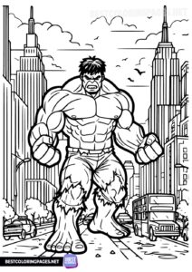 Hulk coloring pages for kids to print
