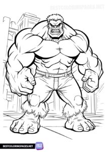 Incredible Hulk coloring page