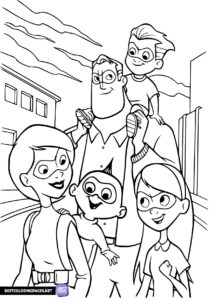 Incredibles Coloring Page