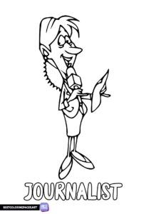 Journalist coloring page