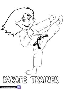 Karate Trainer coloring page
