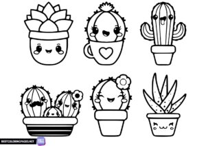 Kawai coloring pages for kids