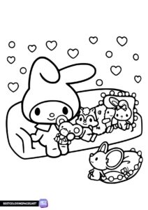 Kawaii animals coloring page, Kuromi Kawaii
