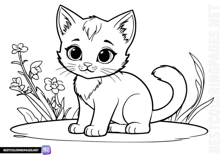 Kitty colouring pages