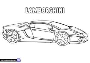Lamborghini cars coloring pages
