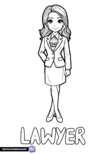 Lawyer coloring page