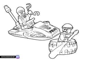Lego City Coloring Pages Chasing a thief