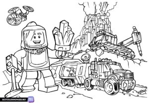 Lego City Crystal Mine Coloring Pages