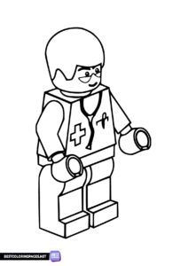 Lego City Doctor coloring sheet