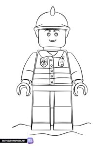 Lego City Firefighter coloring page