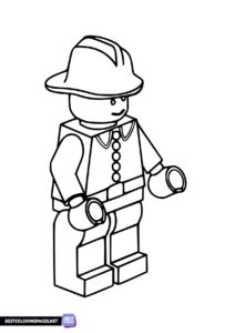 Lego City Fireman coloring pages