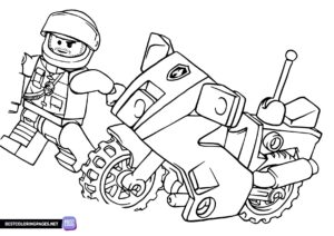 Lego City Motorcyclist coloring pages