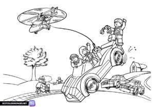 Lego City Police coloring page to print