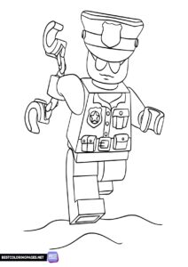 Lego City Policeman coloring page