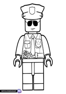 Lego City Policeman coloring sheet