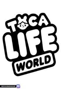 Logo Toca Life World coloring page
