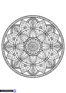 Mandala art coloring pages