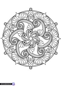 Mandala art coloring sheets