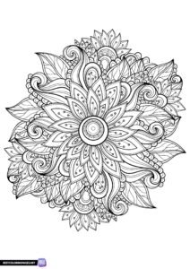 Mandala coloring page for adults