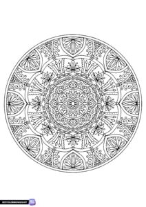 Mandala coloring page free printable