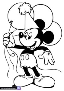 Mickey Happy Birthday coloring pages