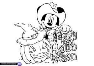 Mickey Mouse Halloween Coloring page