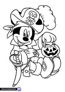 Mickey Mouse Halloween coloring pages