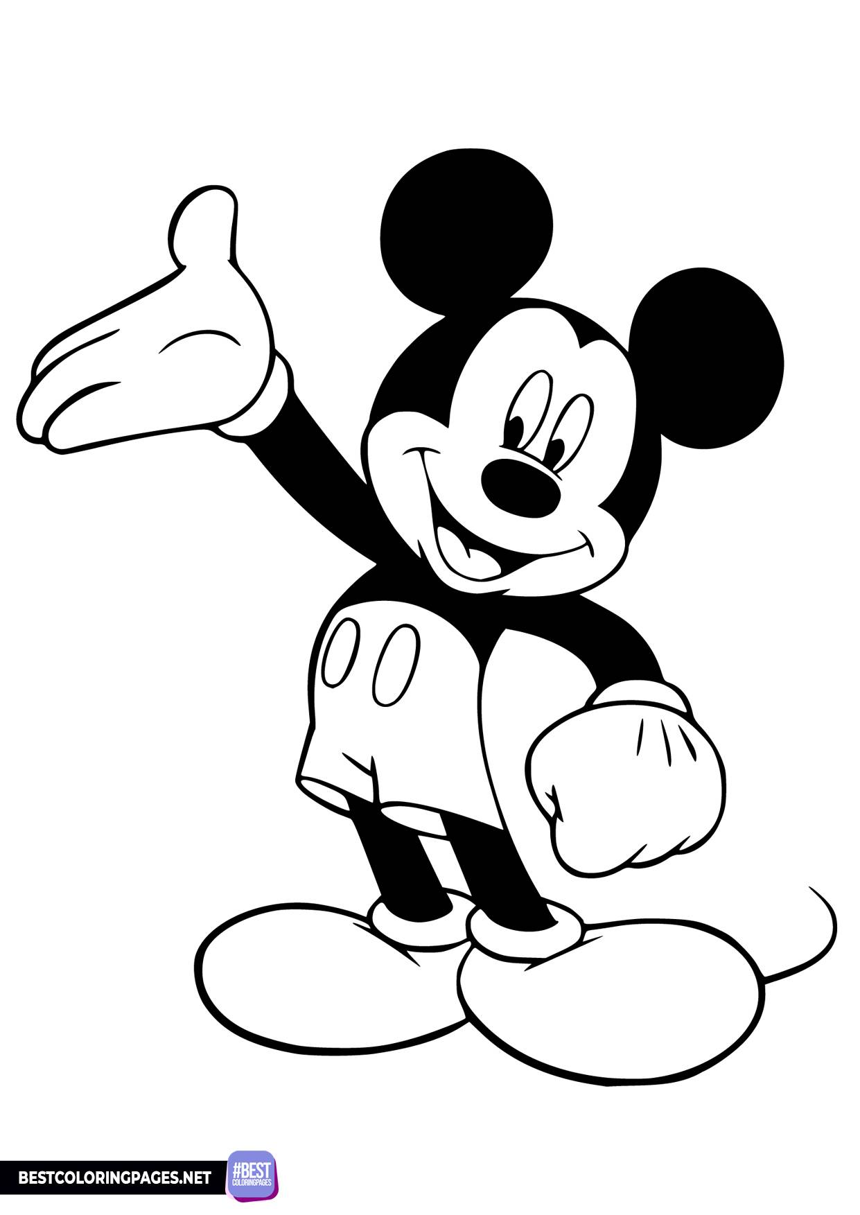 Mickey Mouse coloring pages Free printable coloring pages
