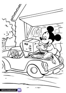 Mickey Mouse coloring sheet