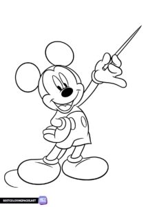 Mickey Mouse colouring page