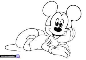 Mickey Mouse free printable coloring sheet