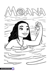 Moana and the heart of the ocean coloring book