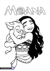 Moana coloring book for children
