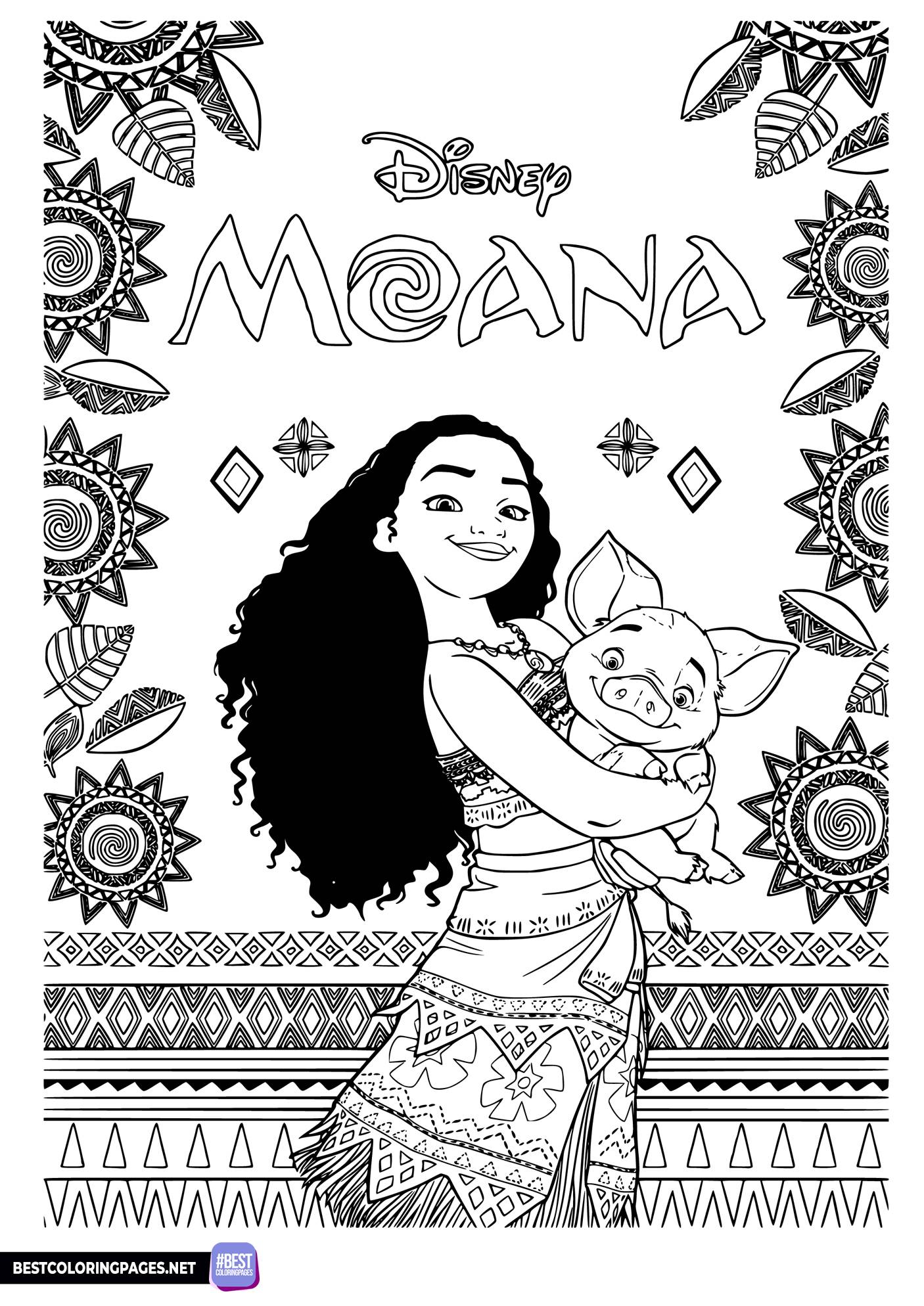 Moana coloring page - Bestcoloringpages.net