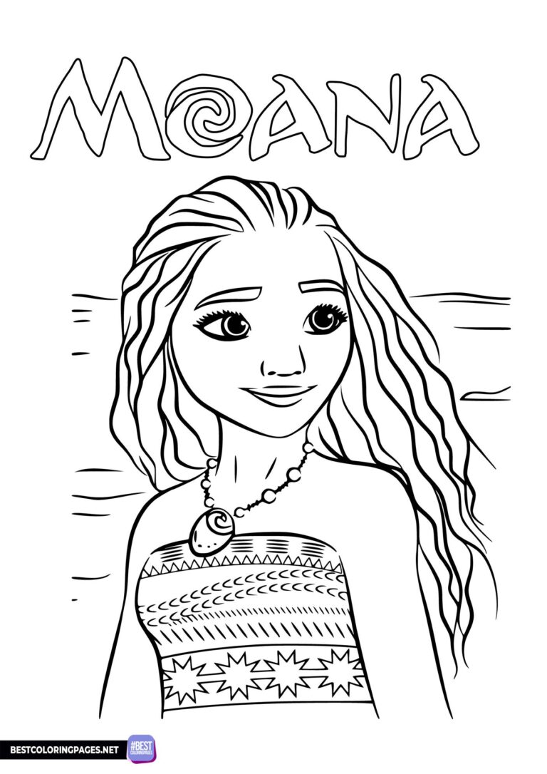 Free colouring page Moana Free - Moana Colouring Page 768x1086