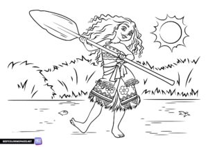 Moana free coloring pages for print