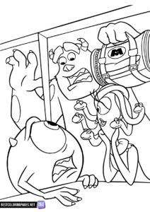 Monsters, Inc. coloring page for print