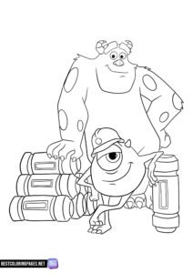 Monsters Inc coloring sheet