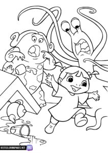 Monsters Inc free printable coloring page