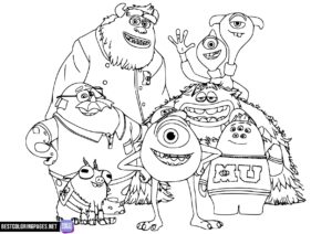 Monsters, Inc. printable coloring pages