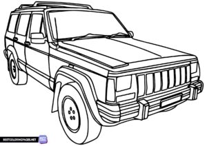 Off-road car coloring page