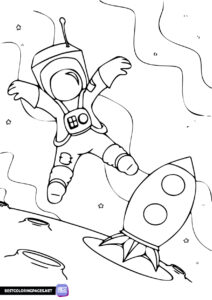 Outer space coloring sheet