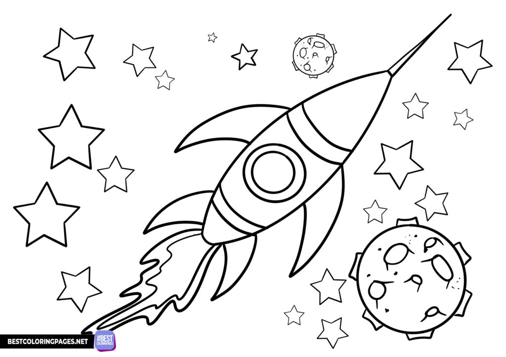 Outer space pictures to color