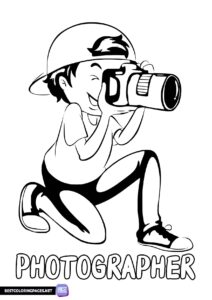 Photographer coloring page