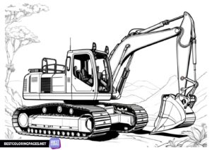 Pictures of excavators to color
