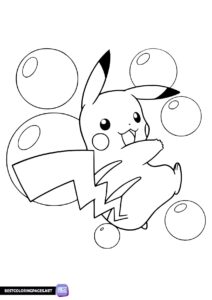 Pikachu coloring page to print
