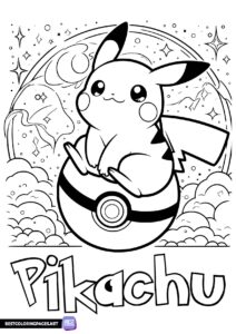 Pikachu colouring page