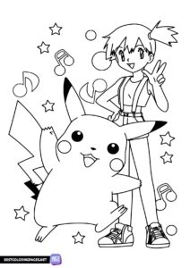 Pikachu drawing to print