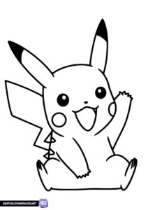Pikachu printable coloring pages