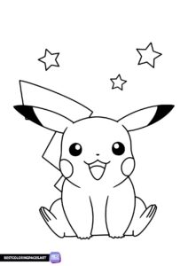 Pokemon Pikachu coloring page to print